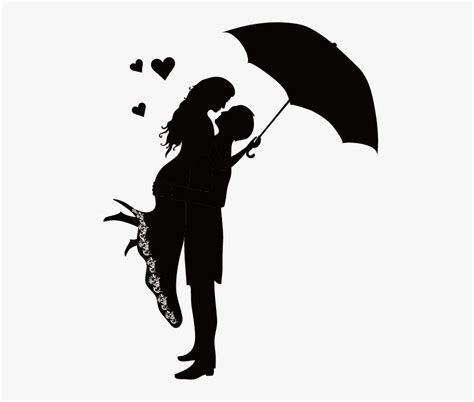 Romance Couple Silhouette Clip Art Romantic Hug Couple Drawing Hd