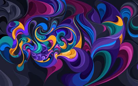 Download wallpapers colorful waves, 4k, abstract waves, curves, art ...