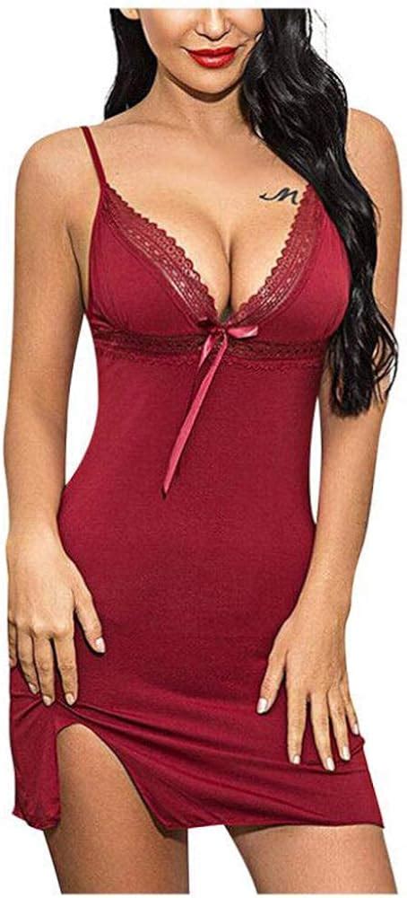 QQQQC Femme Ensemble De Lingerie Dentelle Erotique De Nuit Transparente