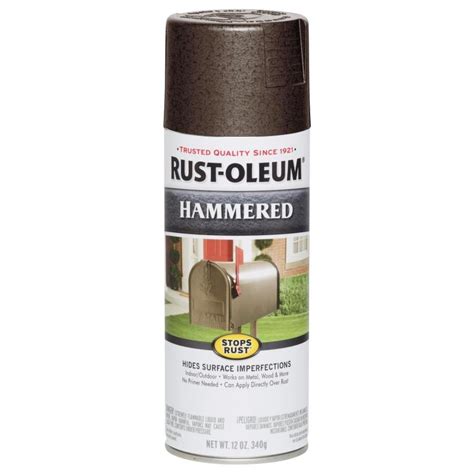 Rust Oleum Stops Rust Gloss Brown Hammered Spray Paint Actual Net