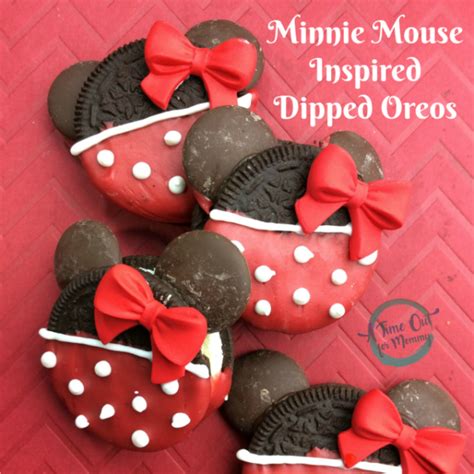 Minnie Mouse Inspired Dipped Oreos A Time Out For Mommy