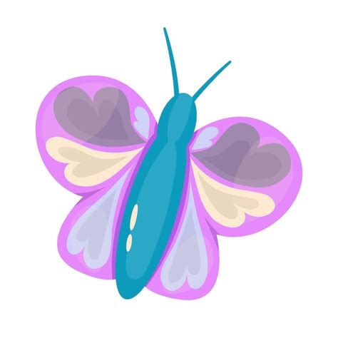 Mariposa Vectorial Con Coraz N Aislado Mariposa P Rpura Simple Para El