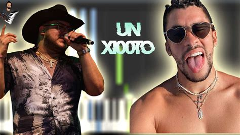 Grupo Frontera X Bad Bunny Un X To Partitura Piano