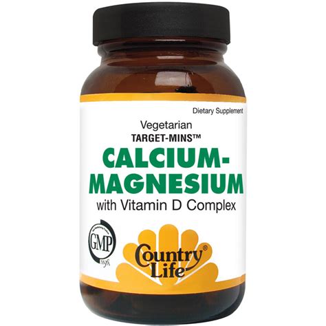 Country Life Calcium Magnesium With Vitamin D Complex 240 Capsules