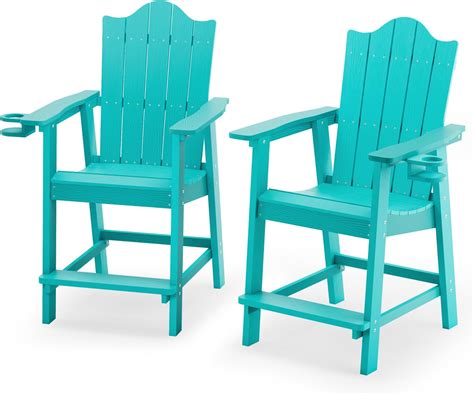 Lue Bona Tall Adirondack Chairs Set Of 2 With Removable