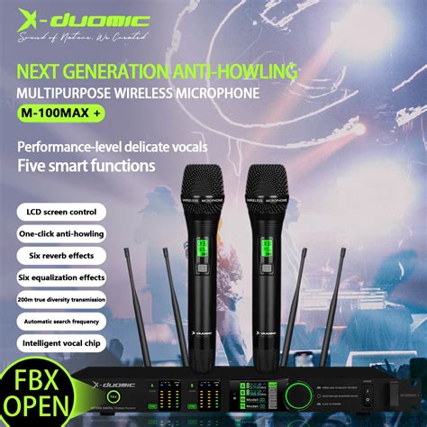 X Duomic Wireless Microphone Ktv High End Performance True Diversity