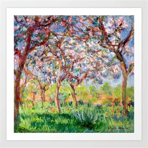 Claude Monet Springtime at Giverny Printemps à Giverny Art Print