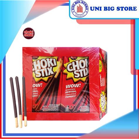 Jual Choki Choki Stix Chocolate Biscuit Stick Gr X Pcs Box