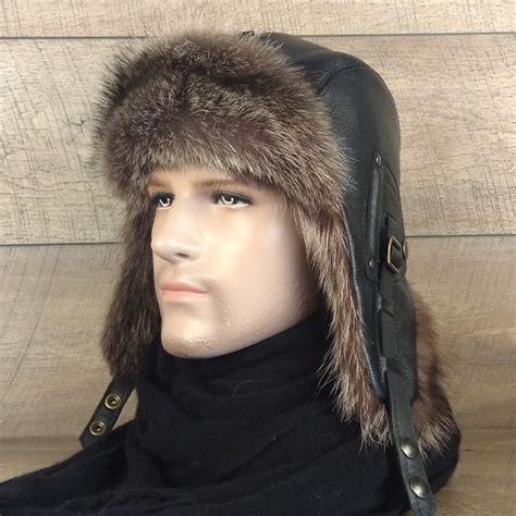 Men's Fur Trapper Hats | Quality Real Fur Hats - Cote Cuir Leather