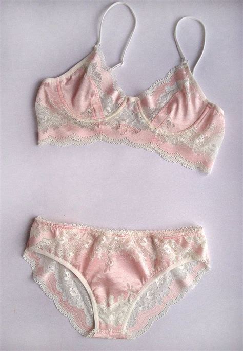 Pink Lingerie Set Lace Lingerie Set Bridal Lingerie Honeymoon Lingerie