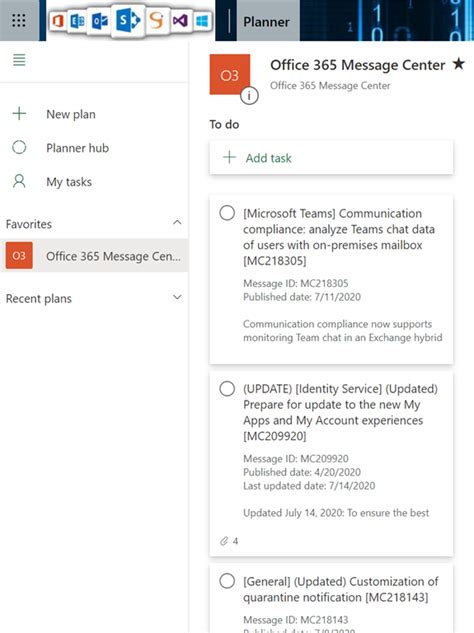 Office 365 Message Center Can Now Sync With Planner