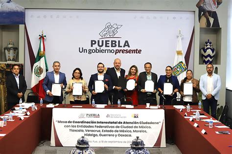 Fortalece gobierno de Puebla atención ciudadana con estados colindantes