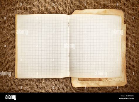 Old Blank Copy Book Close Up Sepia Toned Stock Photo Alamy