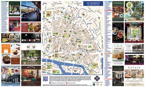 Le Marais Paris Map | Tourist Map Of English