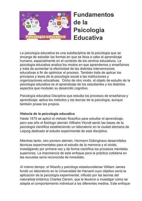 Postulados De La Psicología Educativa Fundamentos Y Objetivos