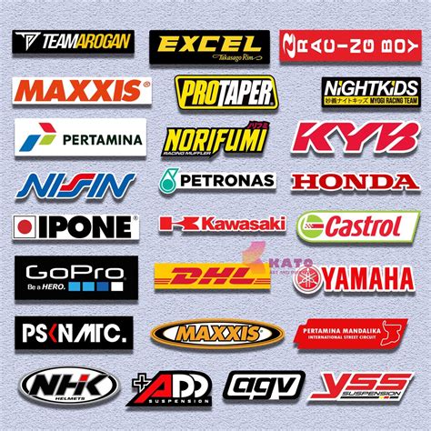 Jual Sticker Pack Racing Motor Sponsor Rcb Nissin Emblem Honda Bahan