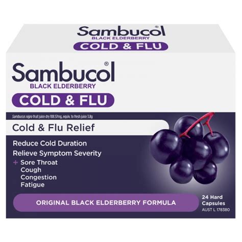 Sambucol Black Elderberry Cold Flu Capsules Choice Pharmacy