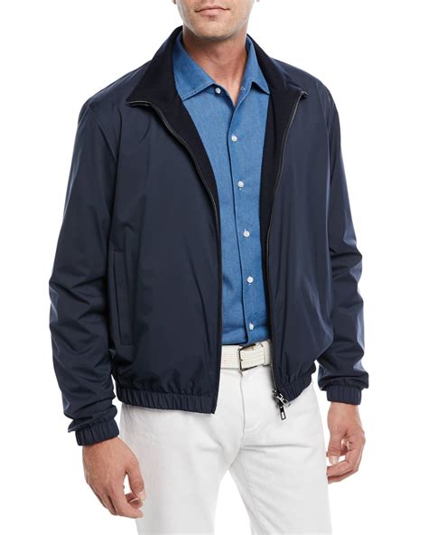 Loro Piana Mens Windmate Reversible Bomber Jacket Neiman Marcus