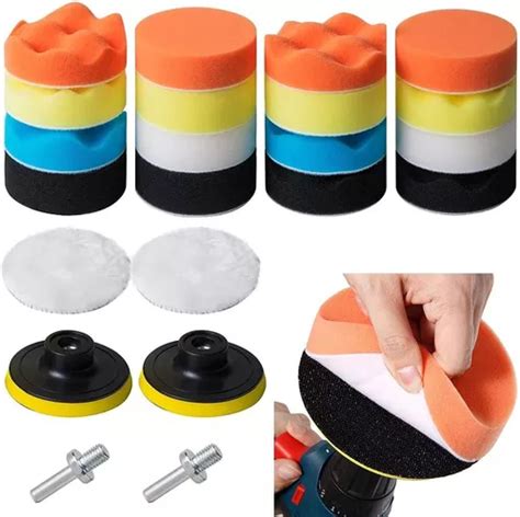 3 Inch 24 Pcs Kit Para Pulir Auto Borlas Ktaladro Esponjas MercadoLibre