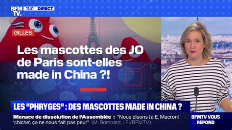 Les Mascottes Des Jo De Paris Sont Elles Made In China Bfmtv R Pond