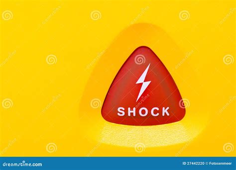 Button To Apply An Aed Shock Stock Photo Image Of Generator Pain