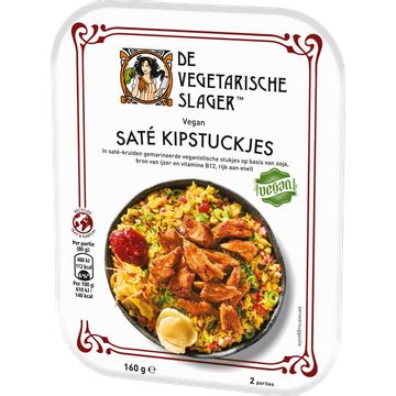 De Vegetarische Slager Saté Kipstuckjes Vegan 160g bestellen Jumbo