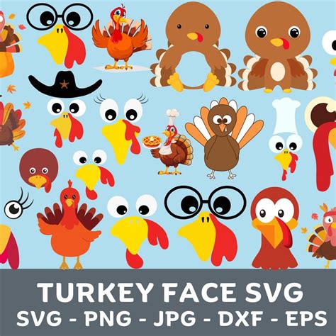 Cute Turkey Svg Etsy