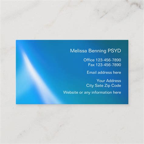 Psychiatrist Simple Design Business Card | Zazzle