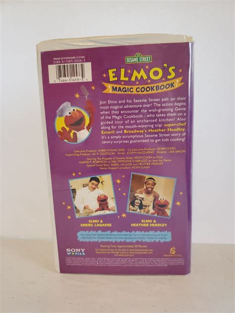 Sesame Street Elmos Magic Cookbook VHS 2001 Clamshell 74645145334