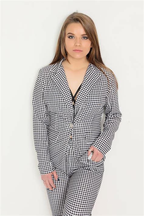 Beautiful Cute Brunette Girl Posing In Studio Fashion Photography Stock Photo Image Of