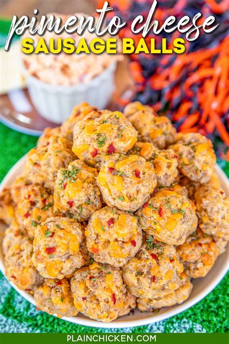 Pimento Cheese Sausage Balls Plain Chicken