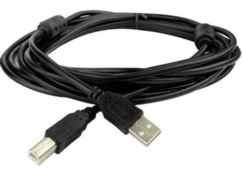 Cabo Usb Para Impressora Universal Hp Epson Metros M Cor Preto