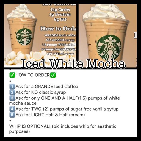 Iced White Mocha - Starbucks Menu