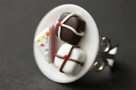 dessert ring food ring dessert plate ring cake ring silver ring