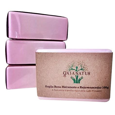 Sabonete Argila Rosa Facial E Corporal Hidratante Rejuvenescedor