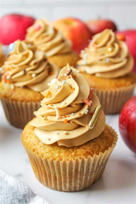 Apple Cider Cupcakes With Caramel Frosting Beeyondcereal