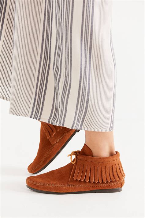 Fringe Ankle Boots Minnetonka Shoe Boots Shoes Urban Outfitters