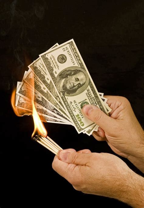 Money To Burn 1 Stock Photo Image Of Loss Foreclosure 54374602