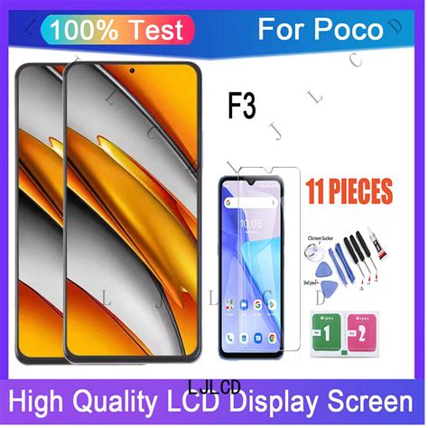 Original Amoled Poco F M K Ag Lcd Display Touch Screen With Frame