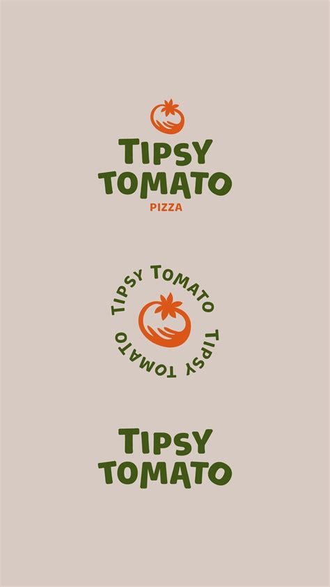 Tipsy Tomato pizza Logo design Branding inspiration Logo ideeën