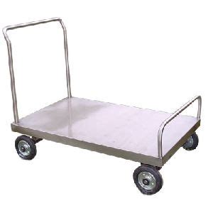 Rectangular Iron Four Wheel Platform Trolley Feature Easy Operate