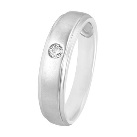 Buy Glossy Diamond and Platinum Ring For Men PMR16005 Online at ORRA.