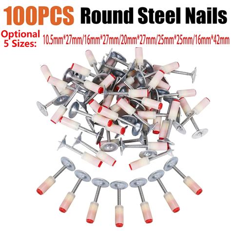 100pcs Steel Nails Round For Steel Nail Gun 10 5mm 16mm 20mm 25mm