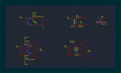 União de vigas metálicas no AutoCAD biblioteca CAD