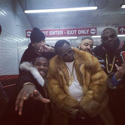 Meek Mill French Montana Diddy Dj Khaled And Rick Ross Super Bowl Weekend Nyc Mens Fur