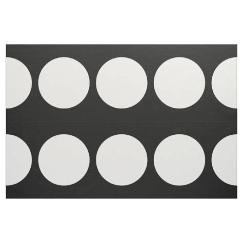 Black white polka dots pattern fabric | Zazzle