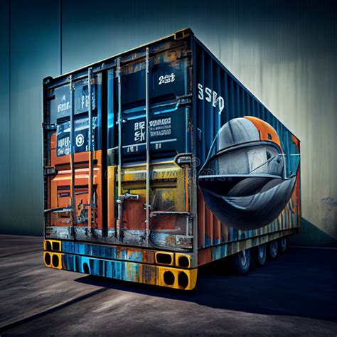 Container Cargo for Logistics Stock Illustration - Illustration of ...