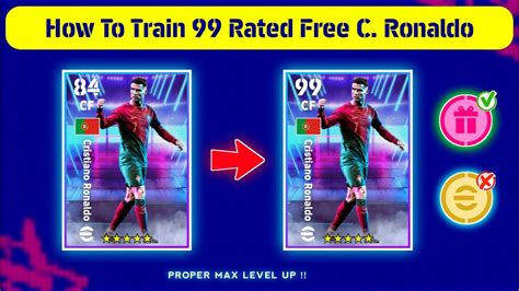 How To Train 99 Rated Free Cristiano Ronaldo In Efootball 2024 Mobile