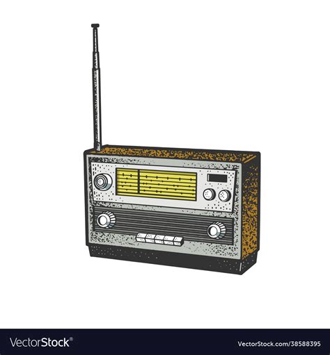 Radio sketch Royalty Free Vector Image - VectorStock