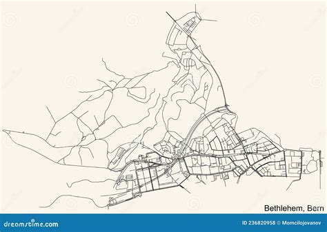 Bern Map. Detailed Map Of Bern City Poster With Streets, Water Cartoon ...